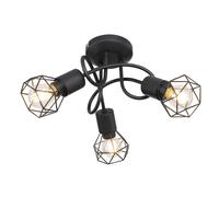 Netlighting Xara I Multi Arm Semi Flush Ceiling Lamp Black 3x E14 Netlighting Black