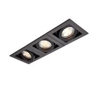 Netlighting Xeno Triple 3 Light Recessed Titlable Downlight Matt Black Dimmable Netlighting Black