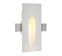 Netlighting Zeke Recessed Wall Light Trimless Rectangular 1.5W White Plaster Netlighting White