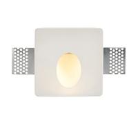 Netlighting Zeke Recessed Wall Light Trimless Square 1.5W White Plaster Netlighting White
