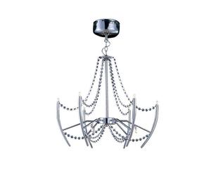 Netlighting Zest Pendant Round 9 Light G4 Chrome Crystal NOT LED CFL Compatible in Grey Netlighting Grey