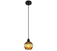 Netlighting Zumba Dome Pendant Matt Black Ball Green Glass Shade 1x E27 Netlighting Black
