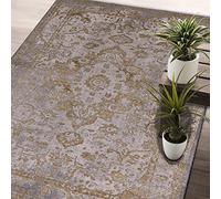 NETLINE HOME Area Rugs For Living Room, Bedroom, Dining Room and Kitchen | Oriental Design Carpet | Acrylic Rug | Luxury Rug | Soft Medium Pile | Stain Resistant (Cream, 120X180 CM)