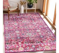 NETLINE HOME Area Rugs For Living Room, Bedroom, Kitchen, Dining Room | Oriental Design Carpet | Soft Medium Pile | Traditional Vintage Rug | Stain Resistant (Pink, 80X150 CM)