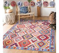 NETLINE HOME Machine Washable Area Rugs For Kitchen, Bedroom, Dining and Living Room | Kid Pet Friendly Rug | Oriental Design Carpet | Low Pile | Non Slip (Multicolor 2, 120X180 CM)