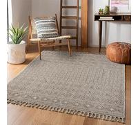 NETLINE HOME Machine Washable Area Rugs For Kitchen, Bedroom, Dining Room and Living Room | Kid Pet Friendly Rug | 100% Cotton | Low Pile | Non Slip (Beige, 80X150 CM)