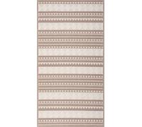 NETLINE HOME Machine Washable Area Rugs For Kitchen, Bedroom, Dining Room and Living Room | Kid Pet Friendly Rug | 100% Cotton | Low Pile | Non Slip (BEIGE R, 80X150 CM)