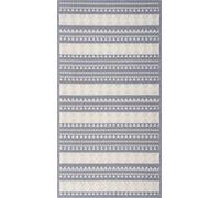 NETLINE HOME Machine Washable Area Rugs For Kitchen, Bedroom, Dining Room and Living Room | Kid Pet Friendly Rug | 100% Cotton | Low Pile | Non Slip (GREY R, 60X130 CM)