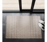 NETLINE HOME Machine Washable Area Rugs For Kitchen, Bedroom, Dining Room and Living Room | Kid Pet Friendly Rug | 100% Cotton | Low Pile | Non Slip (Beige, 60X90 CM)