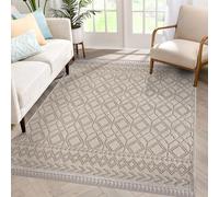 NETLINE HOME Machine Washable Area Rugs For Kitchen, Bedroom, Dining Room and Living Room | Kid Pet Friendly Rug | 100% Cotton | Low Pile | Non Slip (Beige 2, 160X230 CM)