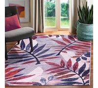 NETLINE HOME Washable Area Rugs for Living Room Traditional Flatweave Rug Non Slip Kitchen Rug - Decorative Floor Mats Low Pile Vintage Rugs Boho Design Foldable Hallway Carpets for Bedroom -Floral
