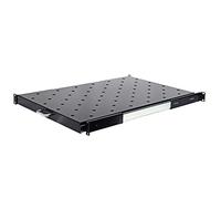 NetMax Depot 1U Sliding Server Rack Shelf Vented Sliding Rack Mount Shelf - Server Cabinet Shelf Black
