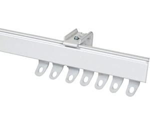 Nets At Home 100cm Speedy White Aluminium Fineline Track Set - Curtain Track For Straight or Bay Windows