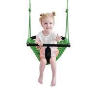 Nets Tribe 2 in 1 Toddler Swing Seat with Adjustable Ropes, Heavy Duty Rope Play Swing Set for Kids Indoor Outdoor Garden Upgrade Product (Green)