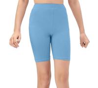 NetSetUK Girls Kids Cycling Shorts Plain Strechy Sports Dance School P.E Gym Summer Girls' Shorts Pants for Activewear