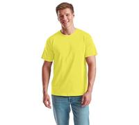 NetSetUK Men's Value Weight Short Sleeve T-Shirt Plain Crew Neck 100% Cotton Summer T Shirts for Men UK Size (S to XXL) Yellow