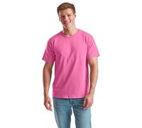 NetSetUK Men's Value Weight Short Sleeve T-Shirt Plain Crew Neck 100% Cotton Summer T Shirts for Men UK Size (S to XXL) Fuchsia Pink