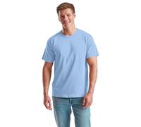 NetSetUK Men's Value Weight Short Sleeve T-Shirt Plain Crew Neck 100% Cotton Summer T Shirts for Men UK Size (S to XXL) Sky Blue