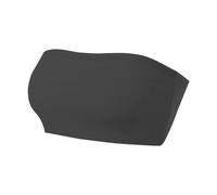 NetSetUK Womens Strapless Bandeau Boob Tube Solid Seamless Vest Inner Bra Support Causal Stretchy Sleeveless Crop Tops for Ladies Summer Beach Wear Charcoal