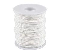 Netspower 24 Ply Braided Cotton Candle Wick Roll, 61m, 66.7 yd, Low Smoke, Natural Wick, DIY Candle Making, 400 Candles
