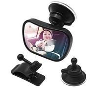 Netspower Baby Car Mirror Rear View Mirror Back Seat Child In Sight Safely Car Mirror 360 Degree Adjustable Shatterproof with Sucker and Clip Family Car Kids Supplies for Children Baby Kids