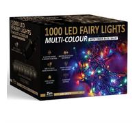 NETTA 1000 Led Fairy Close-Set String Lights 25M Christmas Tree Lights Green Cable - Multi Colour