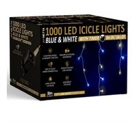 NETTA 1000 Led Icicle Lights 30M Indoor/outdoor Christmas Lights With White Cable - Blue & Cool White