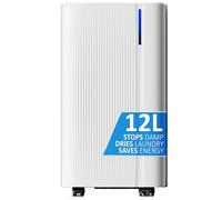 NETTA 12L/Day Compressor Dehumidifier Low Energy with Auto Humidty Sensor | Stop Mould&Dampness, 5p per hour, Ultra-Low Energy, Quiet Mode, Fast Clothes Drying, Continuous Drain & Auto Sensor
