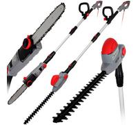 Netta 2 In 1 Pole Long Reach Hedge Timmer And Chainsaw 710W With Extendable 2.7M Telescopic, Adjustable Head And 10M Cable