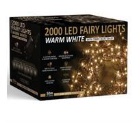 NETTA 2000 Led Fairy String Lights 50M Indoor & Outdoor Christmas Tree Lights Green Cable - Warm White