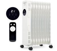 Netta 2000W 9 Fin Oil Filled Radiator With Timer & Remote Control - White