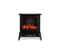 NETTA 2000W Stove Heater Fireplace with Flame Effect - Black