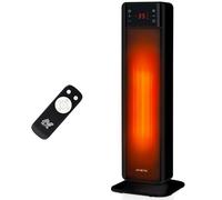 NETTA 23 Inch Electric Heater, 36dB Silent Ceramic Heater, 75° Oscillation Space Heaters Energy Efficient with Thermostat, 24H Timer, Overheat & Tip-Over Protection - Black