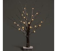 Netta 2Ft Twig Birch Tree With Pre-Lit With 24 Warm White Leds - Battery Powered - Brown