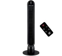 NETTA 36 Inch Tower Fan with Remote Control - Bladeless Oscillating Fan with LED Display & 8-Hour Timer - 3 Wind Modes, 3 Speed Settings - Electric Floor Fan for Home, Kitchen & Office - Black