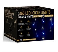 NETTA 360 Led Icicle Lights 10M Indoor/outdoor Christmas Lights With White Cable - Blue & Cool White