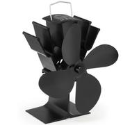 Netta 4 Blade Self-Powered Stove Fan - For Fireplace Heat Circulation