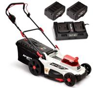 Netta 40V Cordless Lawnmower - Brushless Motor, 43Cm Cutting Width, 2X4.0Ah Batteries & Charger, 6 Height Settings