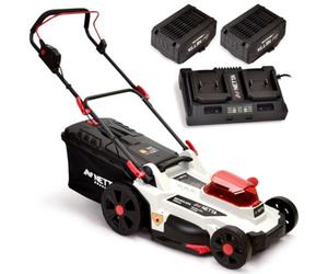 Netta 40V Cordless Lawnmower - Brushless Motor, 43Cm Cutting Width, 2X4.0Ah Batteries & Charger, 6 Height Settings