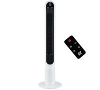 NETTA 42 Inch Tall Tower Fan with Remote Control - Bladeless Oscillating Fan with LED Display & 8-Hour Timer - 4 Speed Settings, 4 Wind Modes - Electric Floor Fan for Home, Kitchen & Office - White