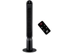 NETTA 44 Inch Tall Tower Fan with Remote Control - Bladeless Oscillating Fan with LED Display & 8-Hour Timer - 4 Speed Settings, 4 Wind Modes - Electric Floor Fan for Home, Kitchen & Office - Black