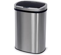 NETTA 50L Sensor Bin for Kitchen - Large Automatic Motion Sensor Waste Rubbish Bin - Touch Free Smart Bin with Infrared Lid & Non Skid Base - Electric Bin for Home, Office, & Trash Can - Silver