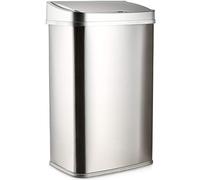 NETTA 50L Sensor Bin for Kitchen - Large Touch-Free Automatic Motion Sensor Waste Rubbish Bin, Dustbin, Trash Can - Rectangular Stainless Steel Silver 50 Litre