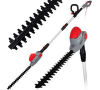 NETTA 550W Corded Pole Hedge Trimmer, 2.7m Reach & 10m Cable