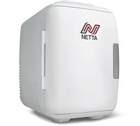 NETTA 5L Mini Fridge - Portable Small Fridge for Drinks, Snacks, Skincare - For Bedroom, Student Dormitory, Office With Cooling And Warming Function - AC/DC Portable - White