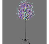 NETTA 6FT LED Cherry Blossom Tree, Pre-Lit 300 Lights, Auto-Off Timer and 8 Lighting Modes, 3M Power Cable, Suitable for Indoor and Outdoor Use - Multi-Colour