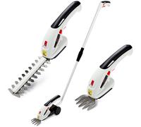 NETTA 7.2V 2 in 1 Grass Shear and Hedge Trimmer with Telescopic Handle