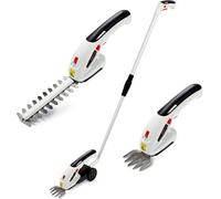 Netta 7.2V Cordless 2 In 1 Lithiumion Grass And Hedge Trimmer, Edging And Shrub Shear, With Telescopic Pole Handle