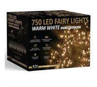 NETTA 750 Led Fairy String Lights 18.75M Indoor & Outdoor Christmas Tree Lights Green Cable - Warm White