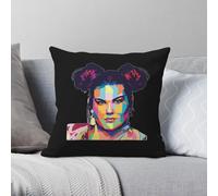 Netta Barzilai Israeli Singer Square Pillowcase Polyester Linen Velvet Creative Zip Decorative Sofa Cushion Case